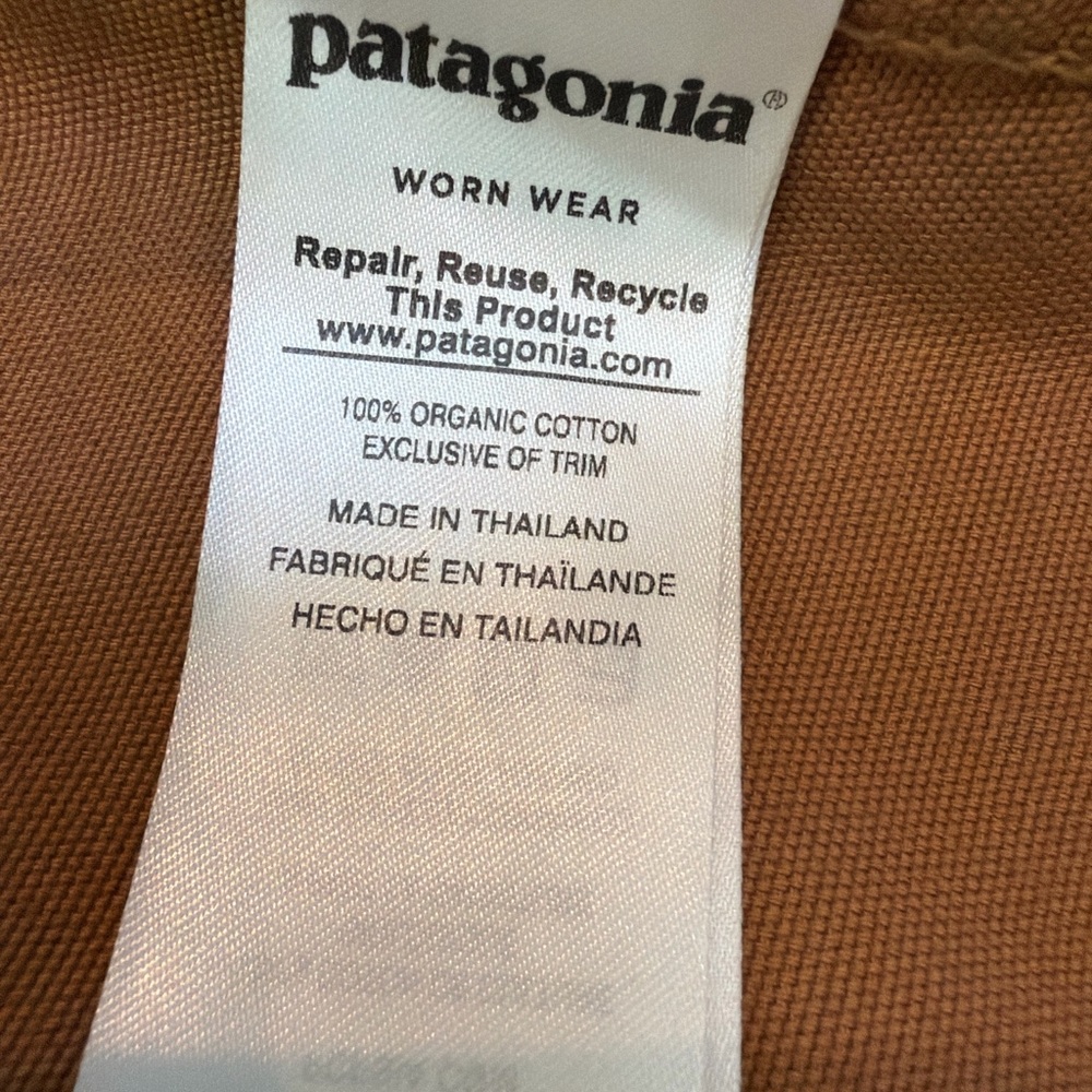 Patagonia Organic Cotton Canvas Sherpa Lined Jacket Hooded - Picture 5 of 7